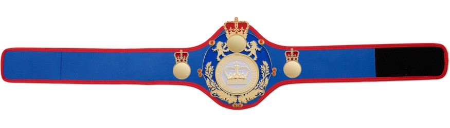 QUEENSBURY PRO LEATHER WHITE CHAMPION CROWN CHAMPIONSHIP BELT QUEEN/BLUE/G/WHTGEM - AVAILABLE IN 10+ COLOURS